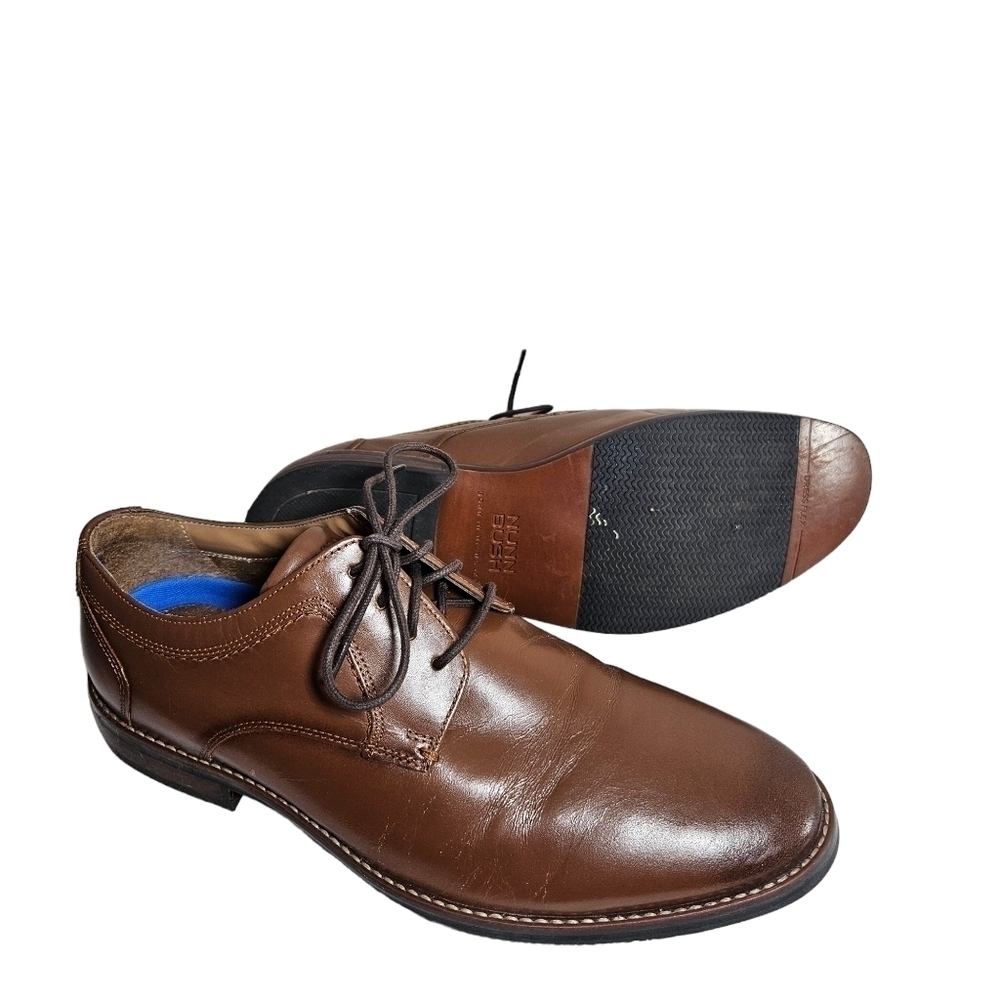 Nunn Bush Tan Comfort Gel Dress Flex Lace up Men's Oxfords  Sz 11.5M